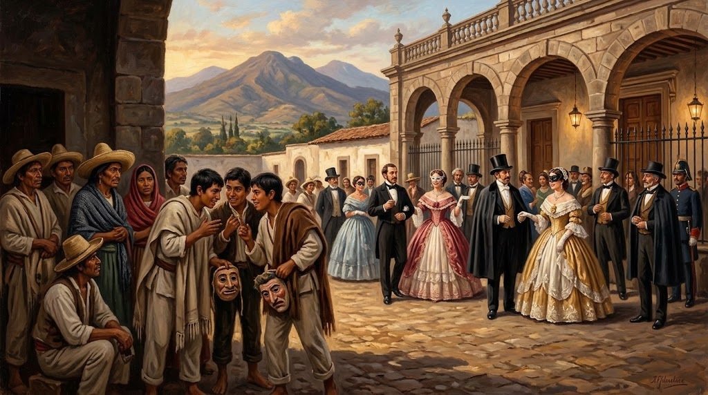 Representación histórica del origen del Chinelo en las haciendas de Morelos